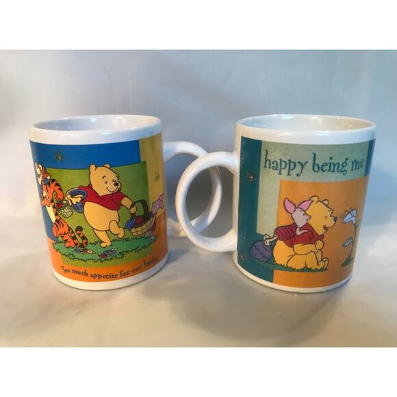 Disney-Winnie the Pooh-"Bee Friendly Happy Being Me" Set of 2 Coffee Cup/Mug - Picture 4 of 11